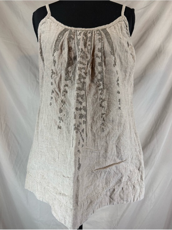 Eileen Fisher Tops - Eileen Fisher Boho Style Linen Tank Top - Natural - Small